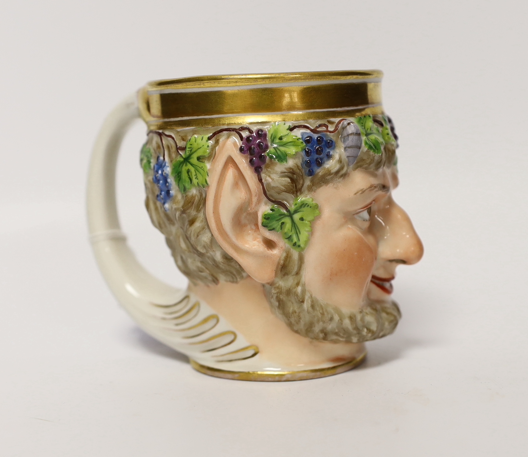 An early 19th century Vienna satyr mug, date code for 1827, 10cm